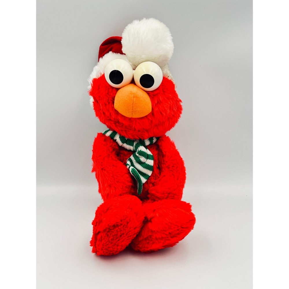 Vintage 1997 Tyco Elmo Plush Sesame Street 15" Red Holiday Collectors Toy‎